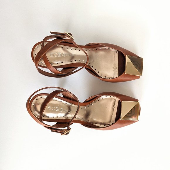 BCBGirls Leather Open Toe Heeled Sandals - Picture 7 of 13